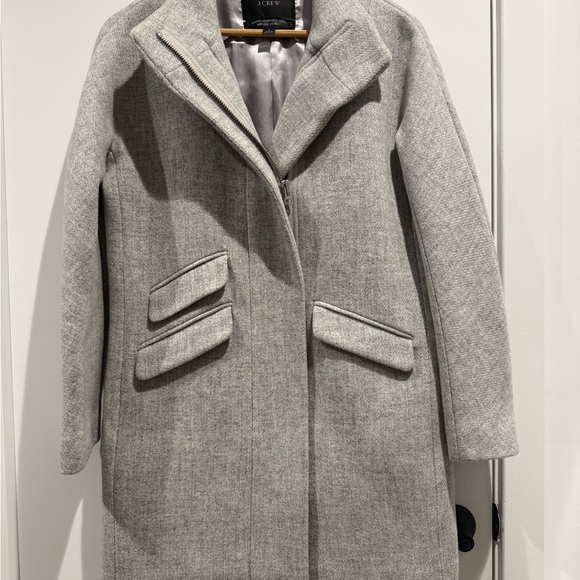 J. Crew Classic Gray Trench Coat - Picture 2 of 6